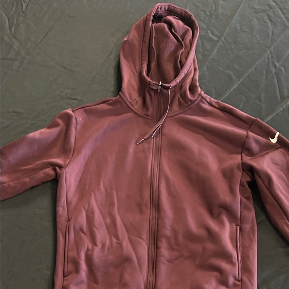 Nike Burgundy Full-Zip Hoodie